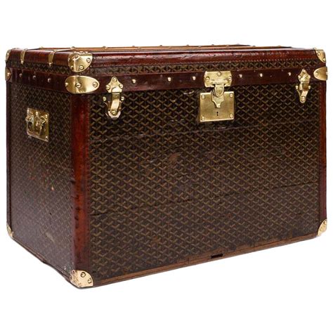 goyard antique trunk|Goyard luggage trunk.